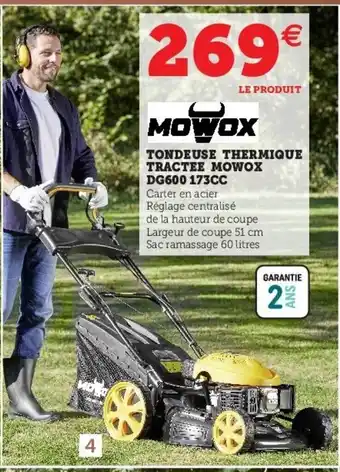 Hyper U Tondeuse Thermique Tractee Mowox offre