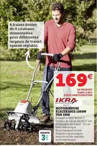 Hyper U Motobineuse Électrique 1500W offre