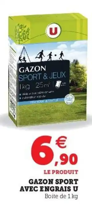 Hyper U Gazon Sport Avec Engrais U offre