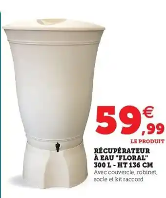 Hyper U Récupérateur à Eau Floral offre