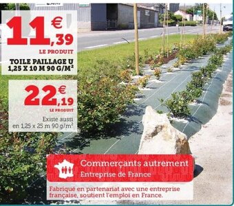 Hyper U Toile Paillage U offre