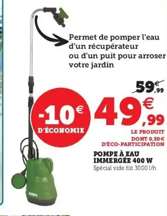 Hyper U Pompe à Eau offre