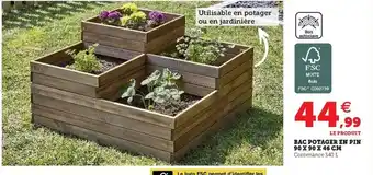 Hyper U Bac Potager En Pin offre