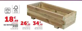 Hyper U Bac Rectangulaire En Bois offre