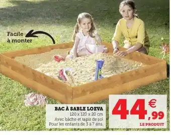 Hyper U Bac à Sable Loeva offre