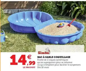 Hyper U Bac à Sable Coquillage offre