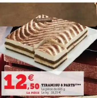 Super U Tiramisu 8 Parts offre