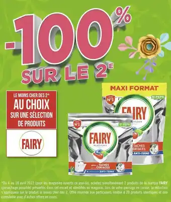 Géant Casino Fairy bon plan sur une sélection de produits de la marque fairy offre