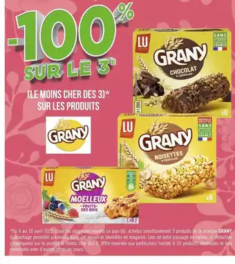 Géant Casino Grany bon plan sur les produits grany offre