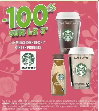 Géant Casino Bon plan sur les produits de la marque starbucks offre
