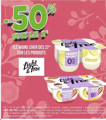 Light & free bon plan sur les produits de la marque light & free
