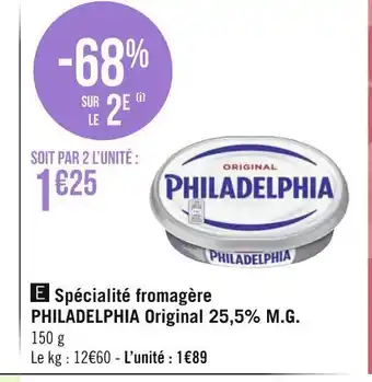 Géant Casino Philadelphia spécialité fromagère original 25,5% m.g. offre