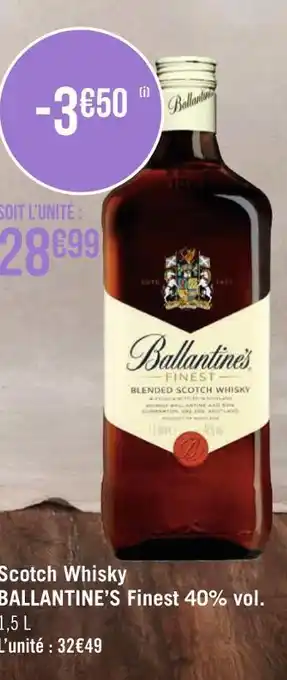 Géant Casino Ballantine’s scotch whisky finest 40% vol. offre
