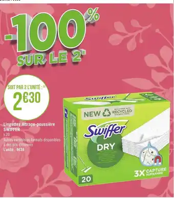 Géant Casino Swiffer lingettes attrape-poussière offre
