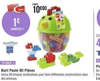 Écoiffier baril poule 90 pièces