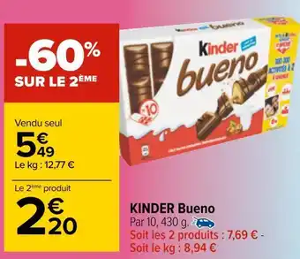 Carrefour Kinder kinder bueno offre