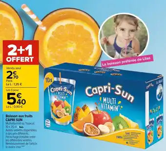 Carrefour Capri sun boisson aux fruits offre