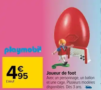 Carrefour Playmobil joueur de foot offre