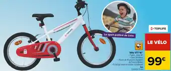 Carrefour Toplife vélo vtt 16'' offre