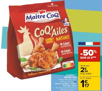 Carrefour Maitre coq coq'ailes offre