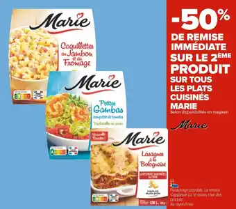 Carrefour Marie bon plan sur tous les plats cuisinés marie offre