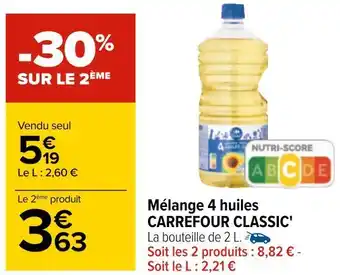 Carrefour Carrefour mélange 4 huiles offre