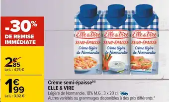 Elle & vire crème semi-épaisse