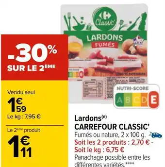 Carrefour Carrefour lardons offre