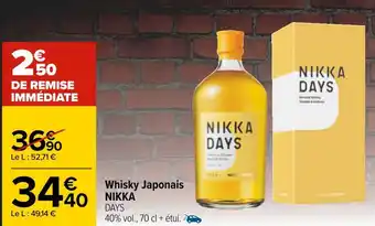 Carrefour Nikka whisky japonais offre