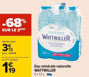 Carrefour Wattwiller eau minérale naturelle offre