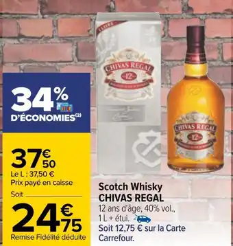Carrefour Chivas regal scotch whisky offre