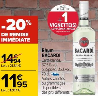 Bacardi rhum