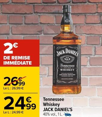 Carrefour Jack daniel's tennessee whiskey offre