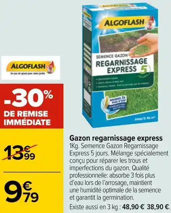 Carrefour Algoflash gazon regarnissage express offre