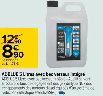 Carrefour Adblue adblue 5 litres avec bec verseur intégré offre