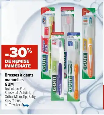 Carrefour Gum bon plan sur les brosses à dents manuelles gum offre