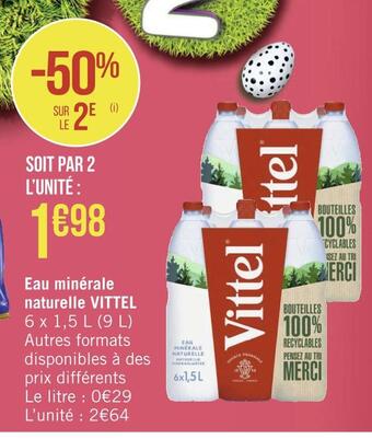Géant Casino Vittel eau minérale naturelle offre