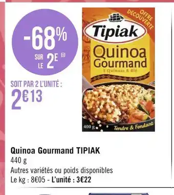 Géant Casino Tipiak quinoa gourmand offre