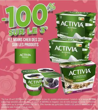 Géant Casino Activia bon plan sur les produits activia offre