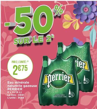 Géant Casino Perrier eau minérale naturelle gazeuse offre
