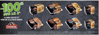 Géant Casino Charal bon plan parmi une sélection de burgers de la marque charal offre