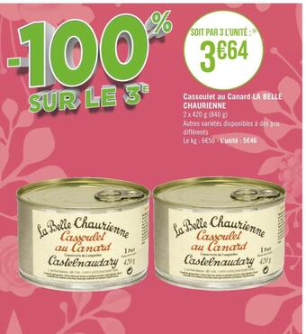 Géant Casino La belle chaurienne cassoulet au canard offre