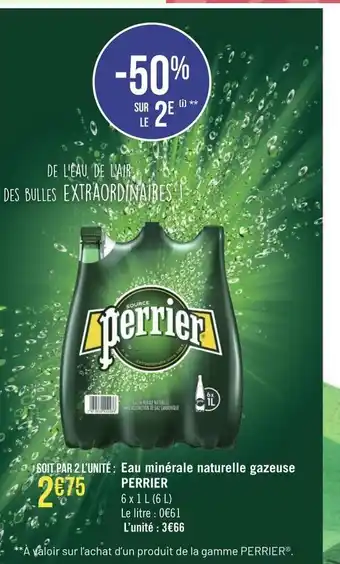 Perrier eau minérale naturelle gazeuse