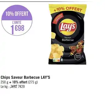 Géant Casino Lay's chips saveur barbecue lay’s offre