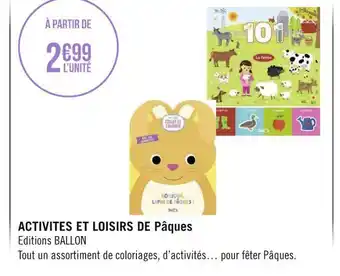 Activites et loisirs de pâques