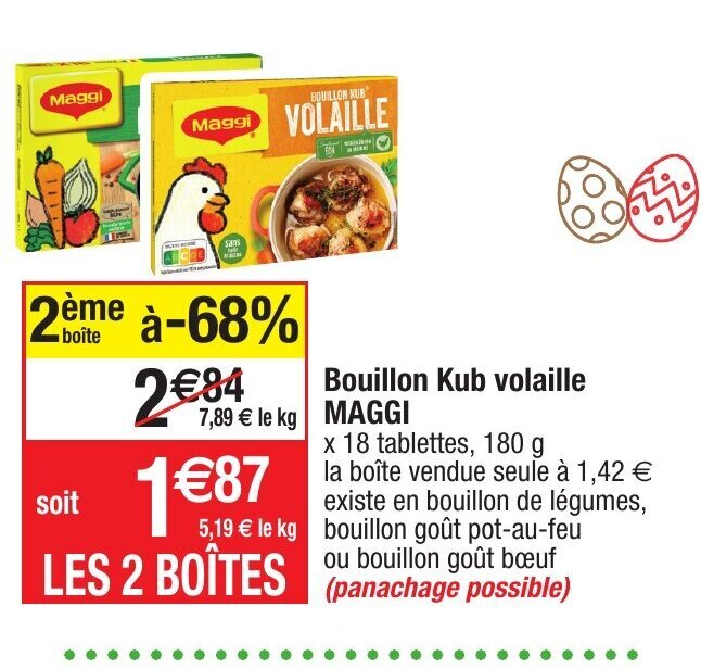 Promo Bouillon Kub volaille Maggi chez Migros