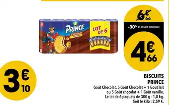 Supeco Prince biscuits offre