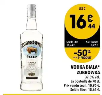 Supeco Zubrowka vodka biala offre