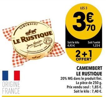 Supeco Le rustique camembert offre