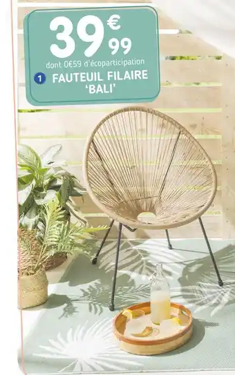 Imaginea Fauteuil filaire ‘bali’ offre